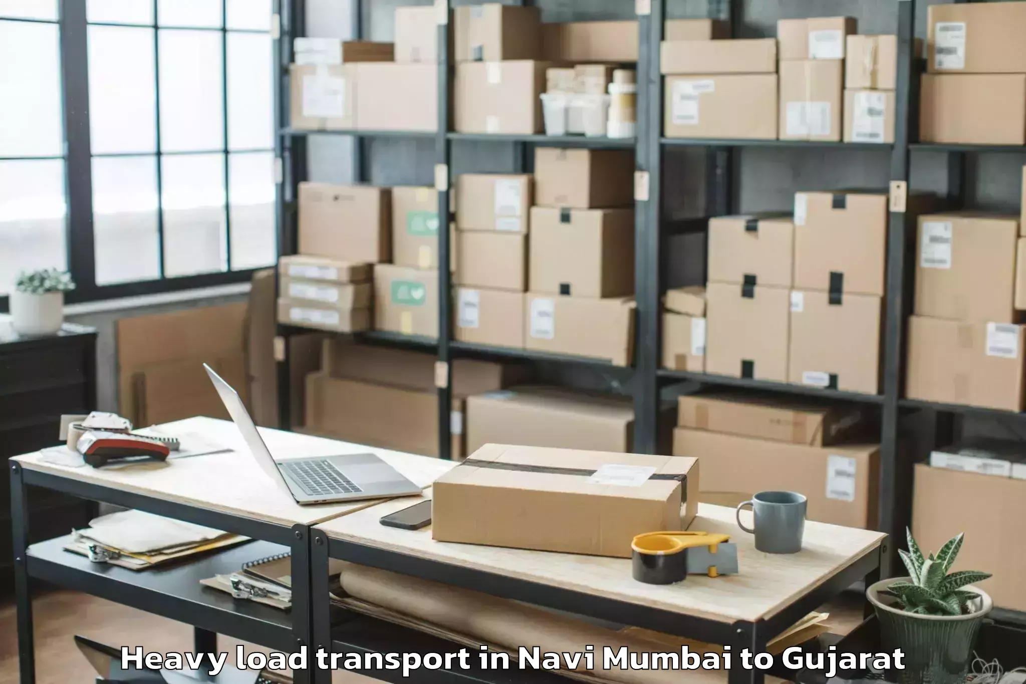 Navi Mumbai to Lodhika Heavy Load Transport Booking